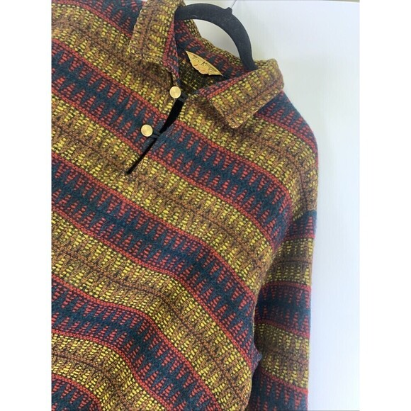 Fox Knapp Sportswear Wool Collared Pullover Two Button Point Hem Red Womens XL - Picture 5 of 11